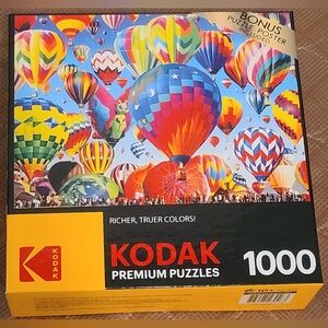 1,000 Piece Jigsaw Puzzle, "Ballooning Fun", Kodak, GUC, With Poster